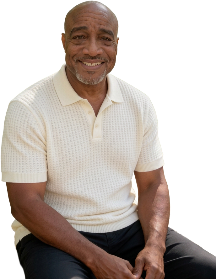 Dwayne Whitaker, founder of ChainBreaker Solutions, smiling in a cream polo shirt